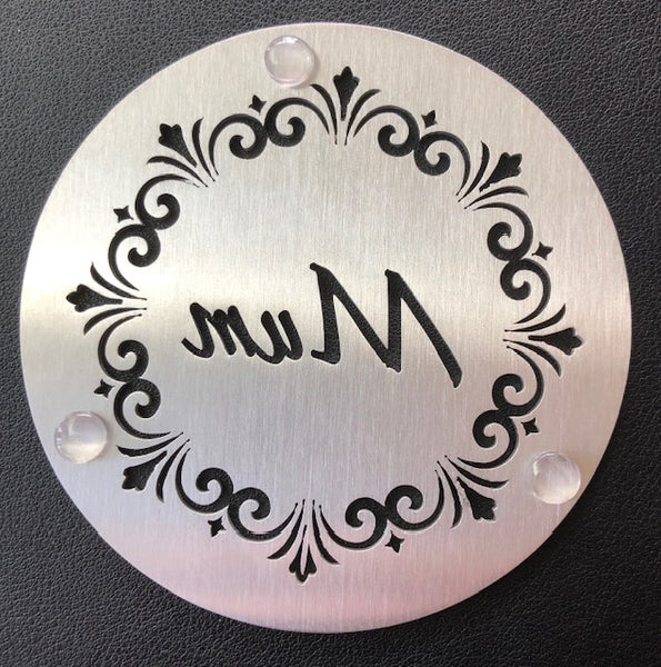 Mum Stainless Steel Round Coaster