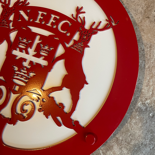 Nottingham Forest Vintage 1958-1974 Logo | Red Round Wall Panel