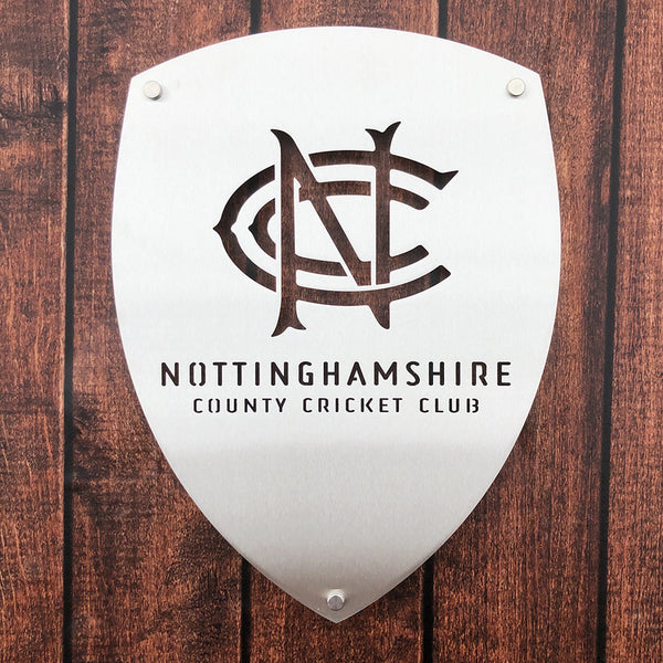 Nottinghamshire County Cricket Club, Stainless Steel, Wall Shields