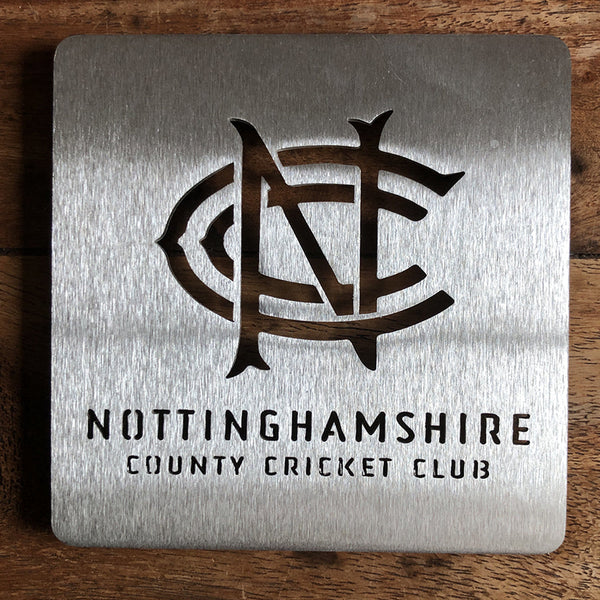 Nottinghamshire County Cricket Club Stainless Steel Drink Mat Coaster