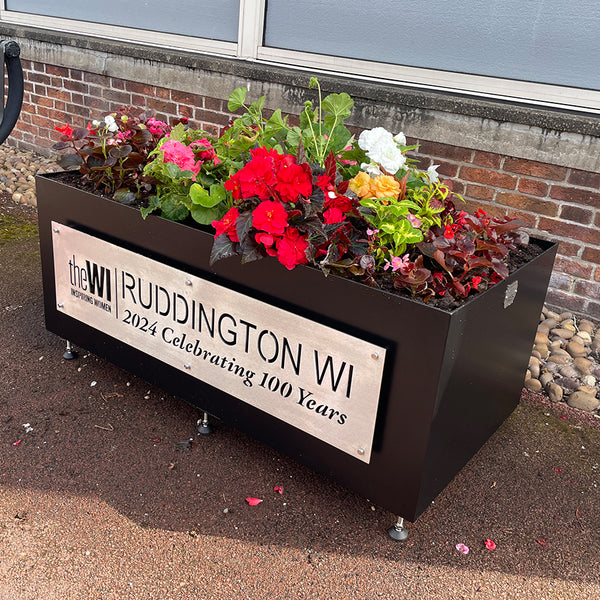 Planter - Black Coated Steel | Outdoor or Indoor Use | With Feet