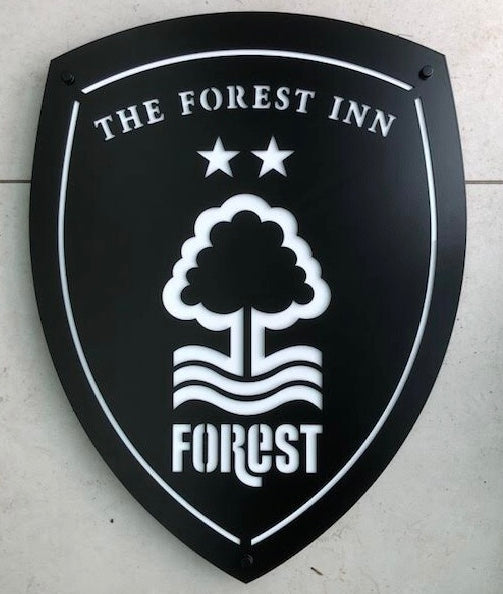 Nottingham Forest Personalised Small | Med | Large Red or Stainless Steel Wall Panels