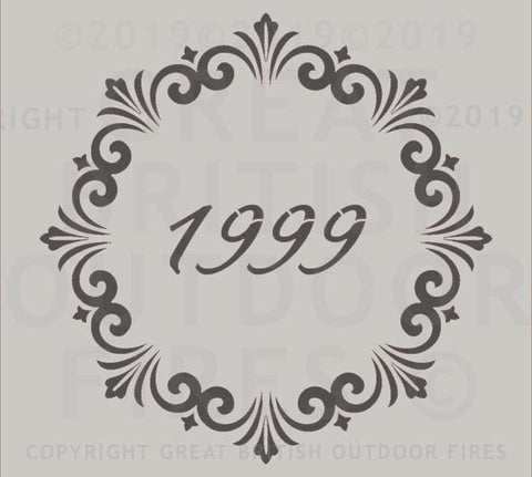 1999 Year Date in a Decorative Circle