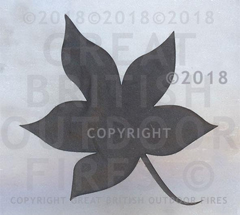 "This design is a distinctive 5-pointed maple leaf with its slightly curved stem pointing towards the 5 o'clock position."
