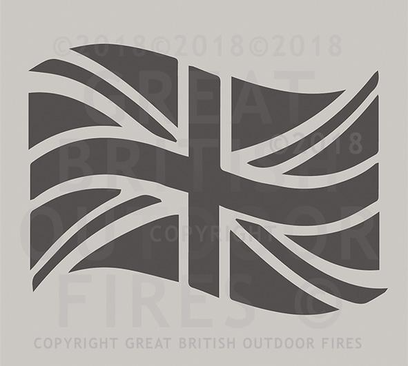 "This design depicts a British flag or Union Flag which is billowing in the wind. Some call it a Union Jack."