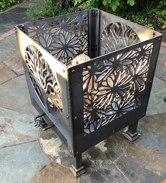 Flowers and Tree of Life Fire Pit | 40/45/50cm Sizes Available
