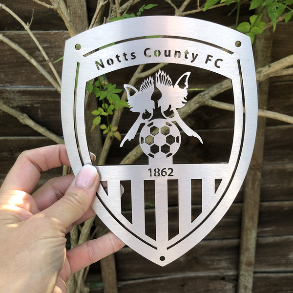 Notts County Football Club Stainless Steel Wall Shield (3 Sizes)
