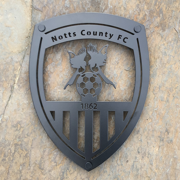 Notts County Football Club  - Black, Steel Wall Shield (3 Sizes)