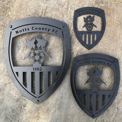 Notts County Football Club  - Black, Steel Wall Shield (3 Sizes)