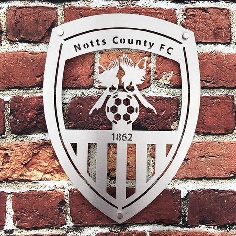 Notts County Football Club Stainless Steel Wall Shield (3 Sizes)