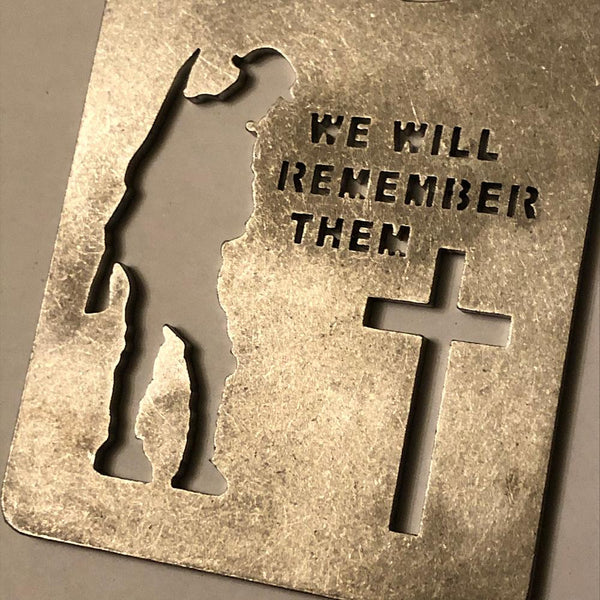 Military ‘We will remember them’ Stainless Steel Bottle Opener