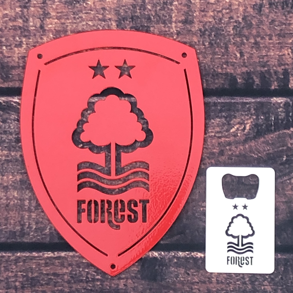 15x20cm Nottingham Forest Football Club Wall Shield and bottle opener
