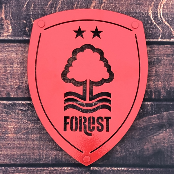 23x30cm Nottingham Forest Football Club Wall Shield on a fence