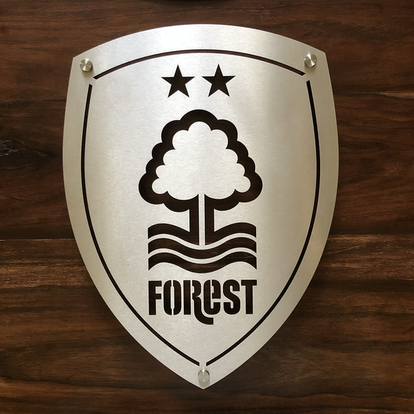 Nottingham Forest Football Club 30x40cm Stainless Steel Wall Shield by Great British Outdoor Fires