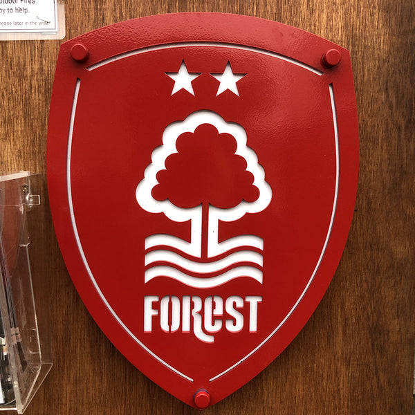 Nottingham Forest FC Officially Licensed Red, Steel, Wall Shield