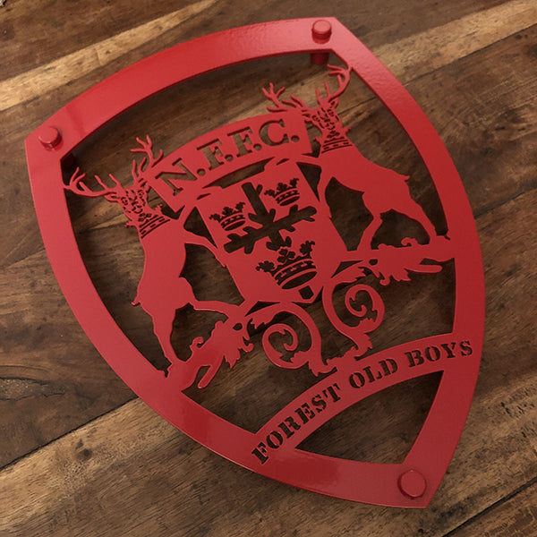 Nottingham Forest Vintage 1958-1974 Logo | Red Steel Wall Shield