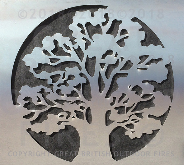 #oaktree, #wedding, #present, #gift, #steel, #lasercut, #outdoor, #firepits, #panel, #garden #GreatBritishOutdoorFires, #madeinbritain, #handmade