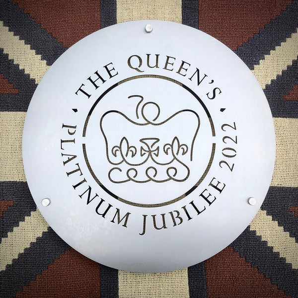 HALF PRICE Queen's Platinum Jubilee Stainless Steel Wall Panel