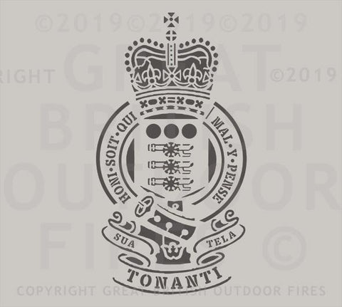 "The Royal Army Ordnance Corps Insigina. Honi soit qui mal y pense. Sua tela tonanti."