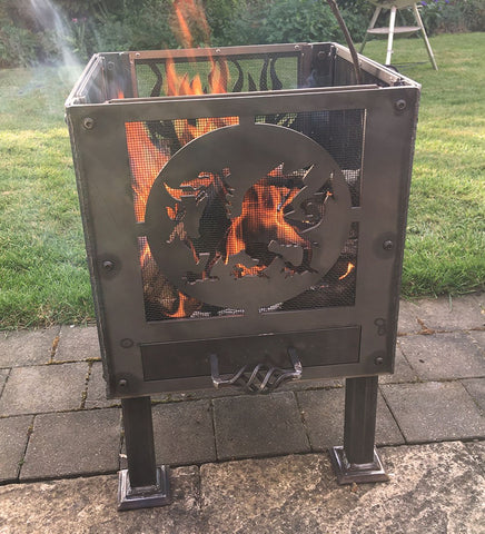 Medium Welsh Dragon and Flames 45cm Fire Pit £299