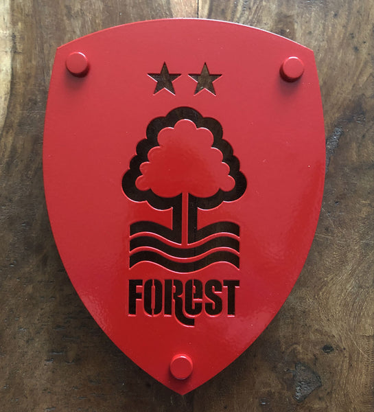 Nottingham Forest FC Officially Licensed Red, Steel, Wall Shield