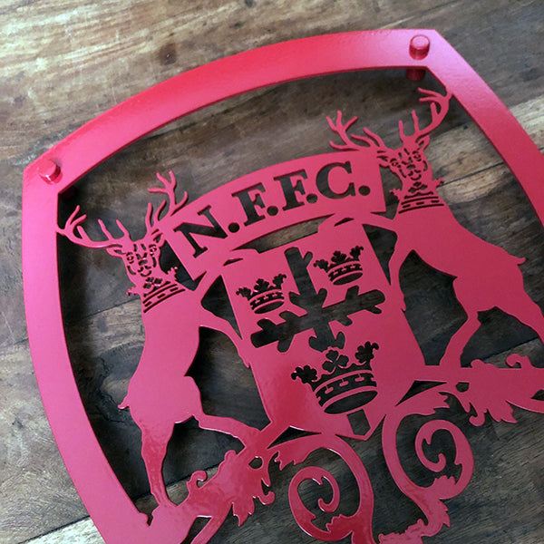 Nottingham Forest 'FOREST OLD BOYS' Red, Steel, Wall Shield