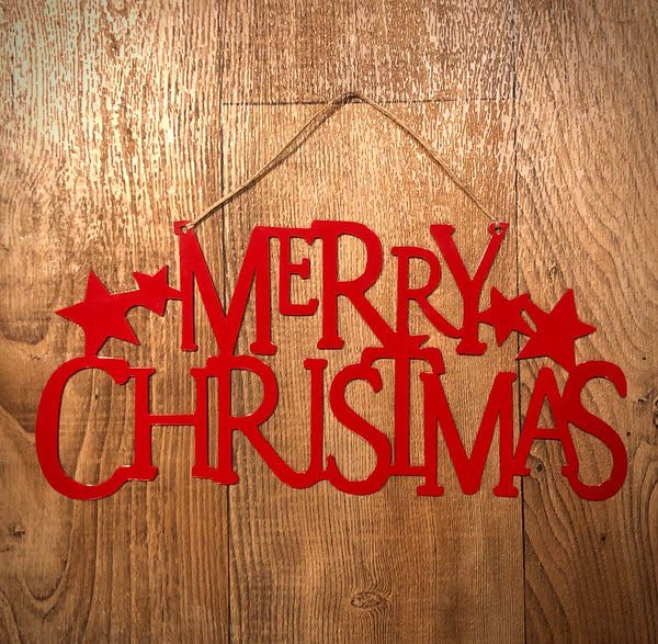 Christmas Sign Red 40x20cm