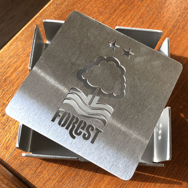 Stainless Steel Drink Coaster Holder Caddy