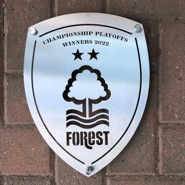 NFFC Championships Playoffs WINNERS Shield-shaped Steel Panel
