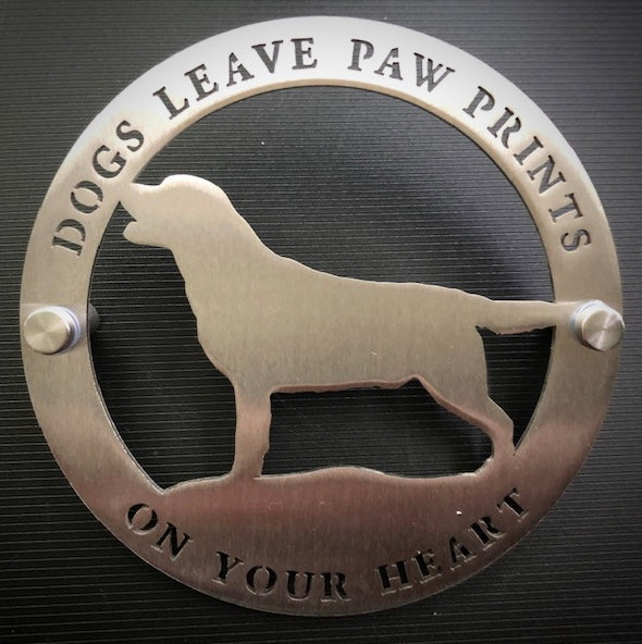 Dog Stainless Steel Panel | 16cm